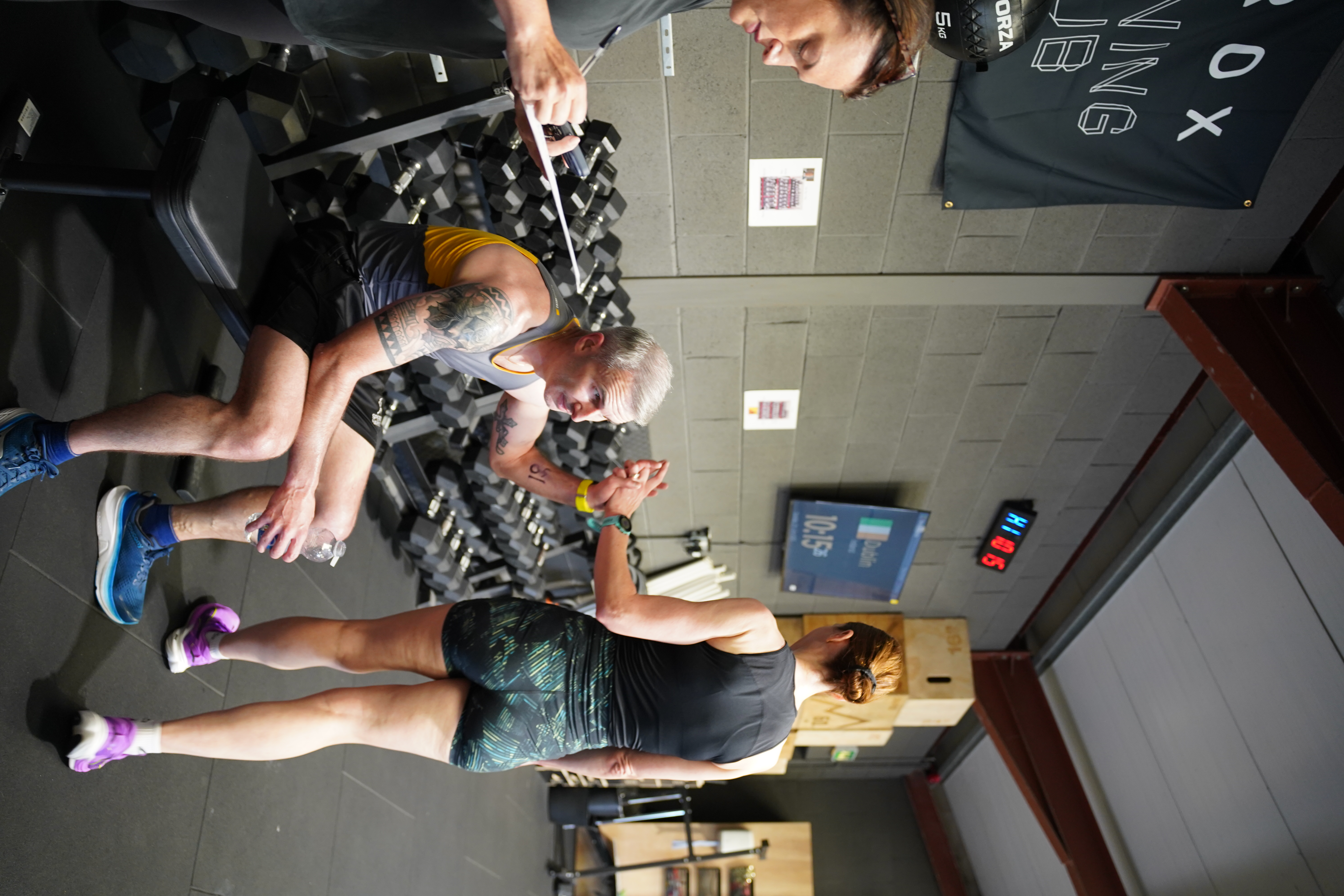 Athletes during a functional workout